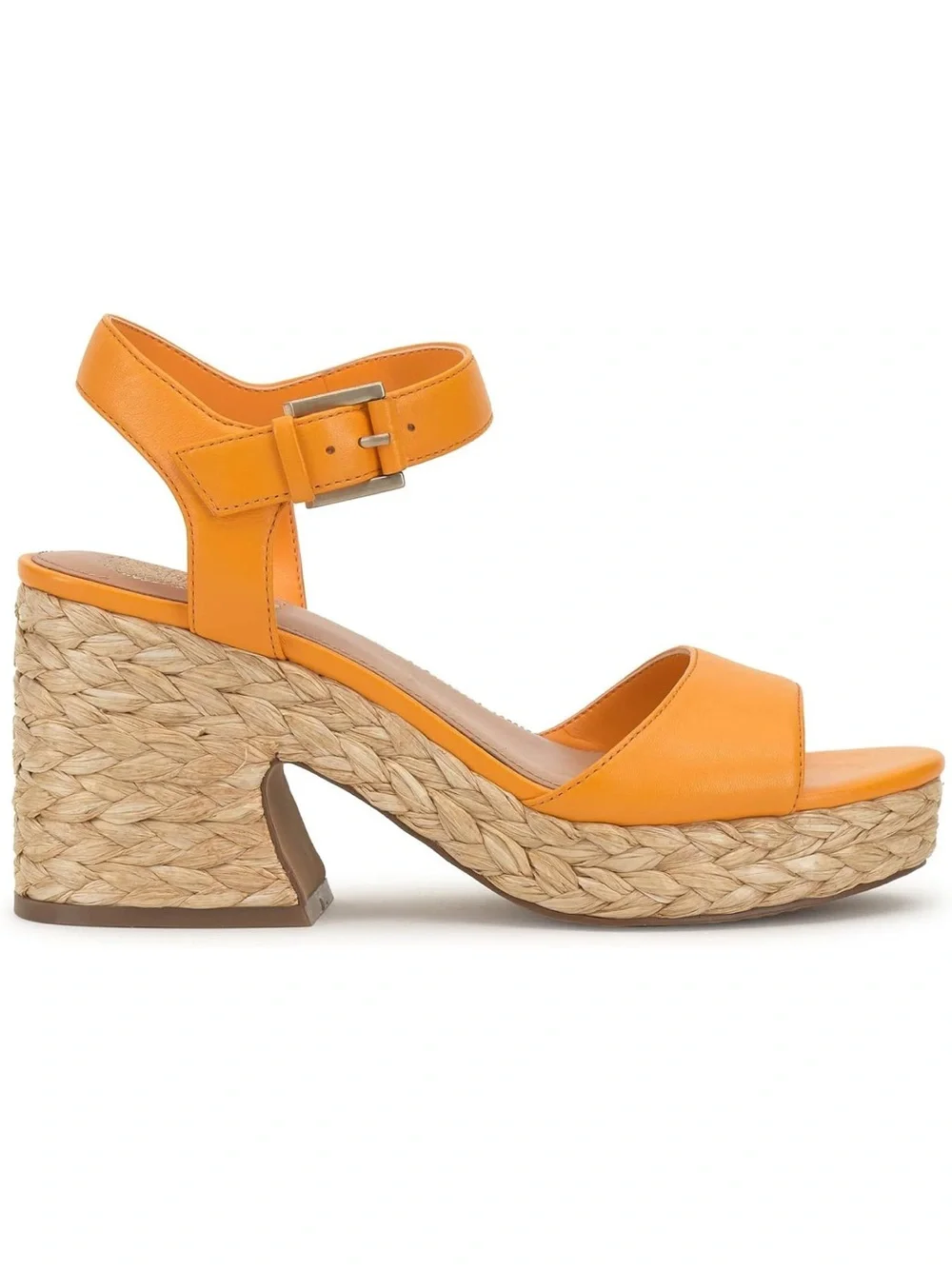 Vince Camuto Orange Braided Platform Wedge Sandals